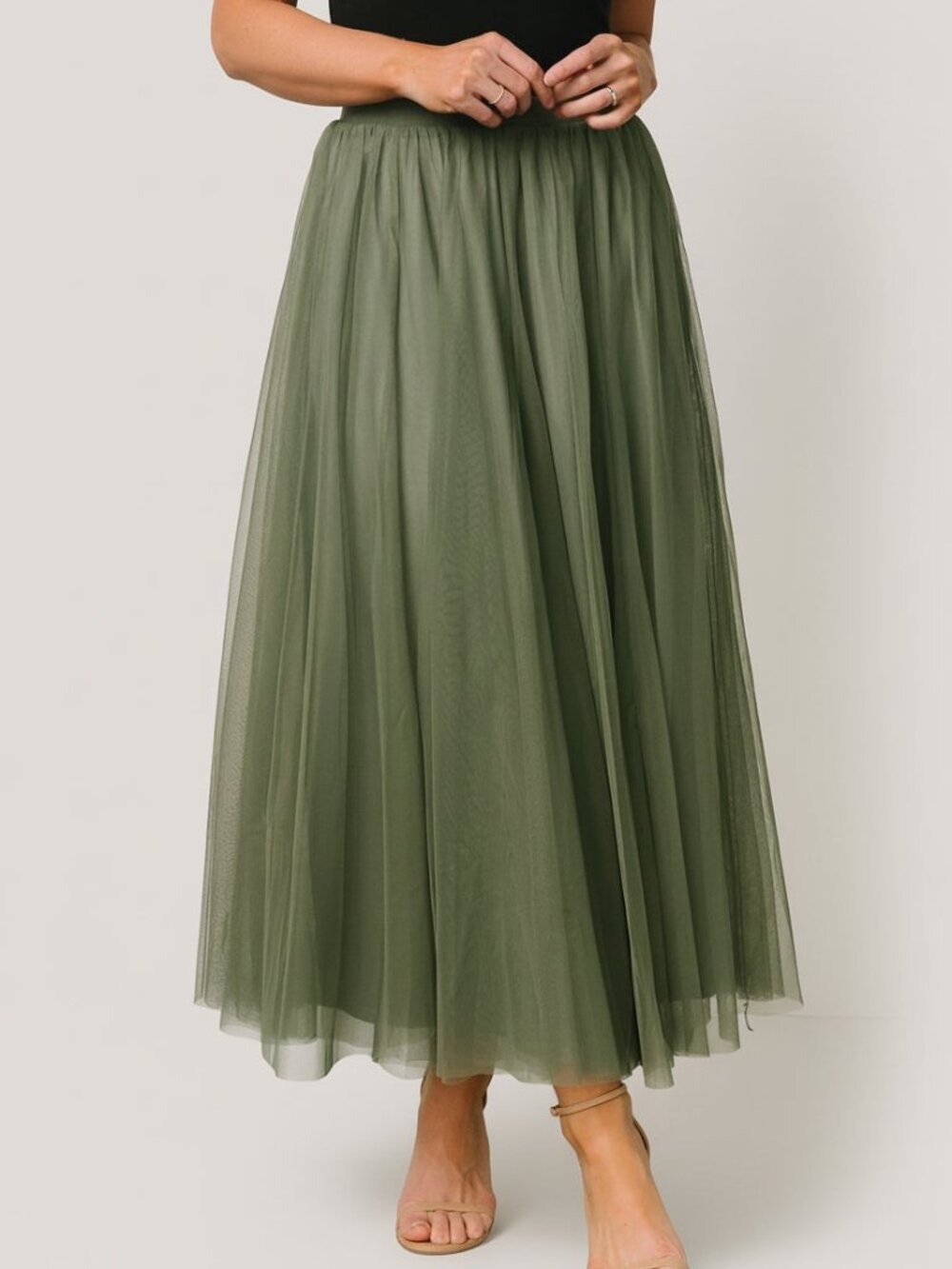Baltic Born Mila Tulle Skirt | Dark Sage Size L